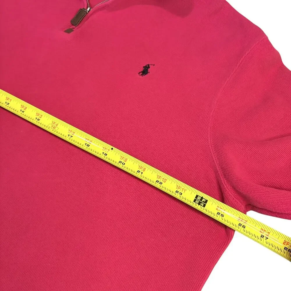 Polo Ralph Lauren‎ Men's 1/4 Zip Red Pullover Sweater Sz XXL